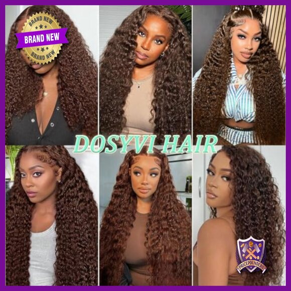 13x6 HD Lace Front Wig 180% Density Deep Wave Human Hair 24 Inch main image 4
